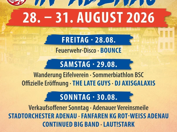 Plakat Heimatfest Adenau 2026