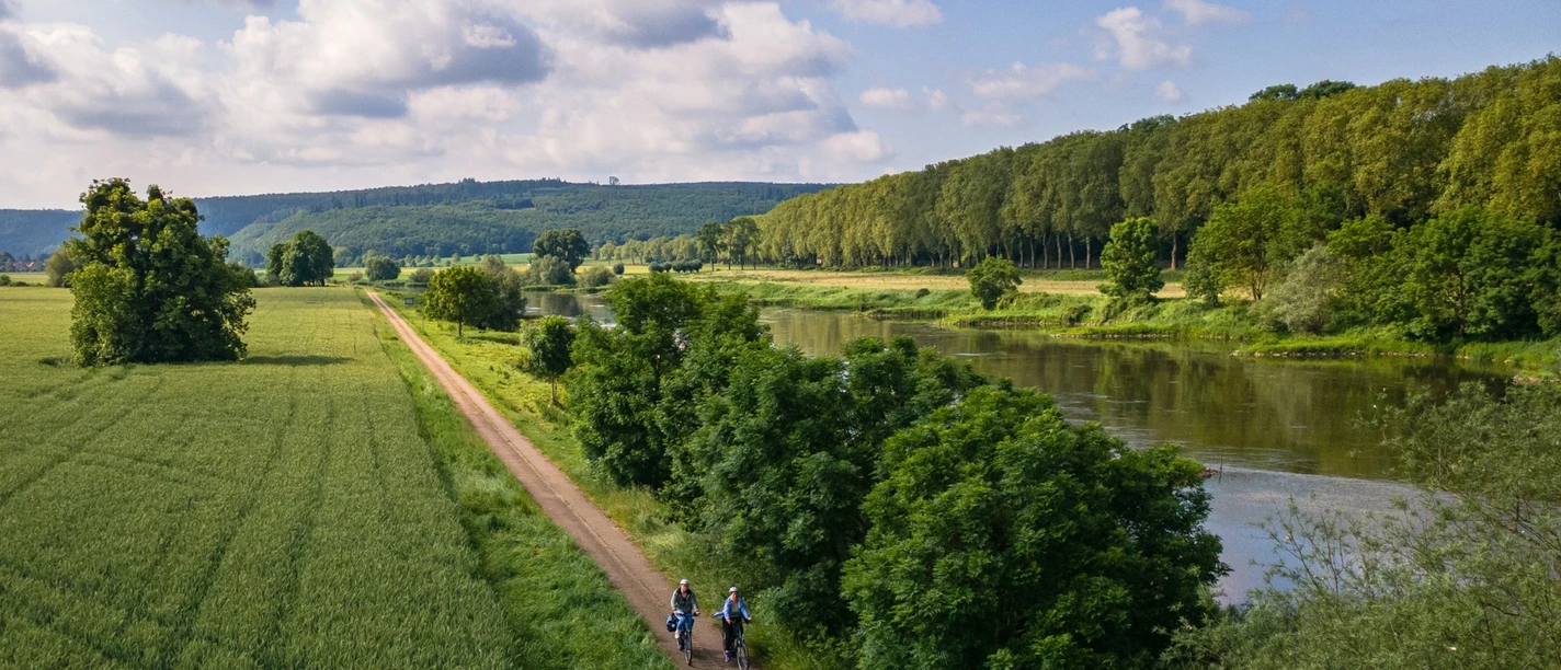 Weser-Radweg bei Grohnde