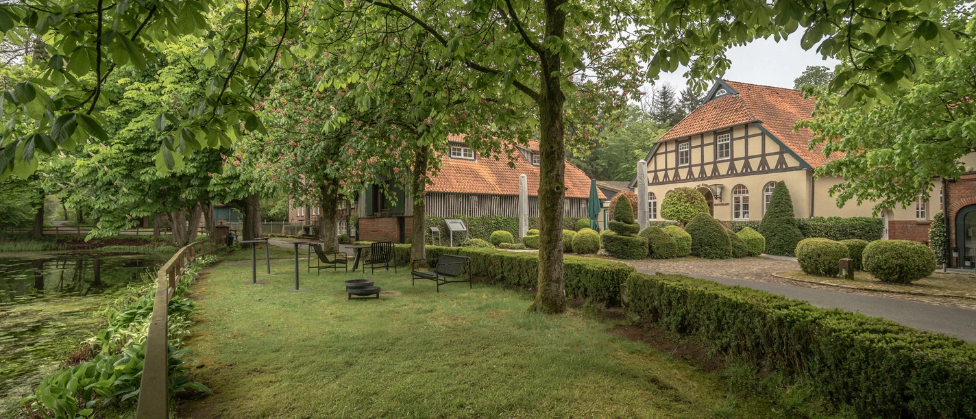 Blick vom Mühlenteich auf die Klostermühle