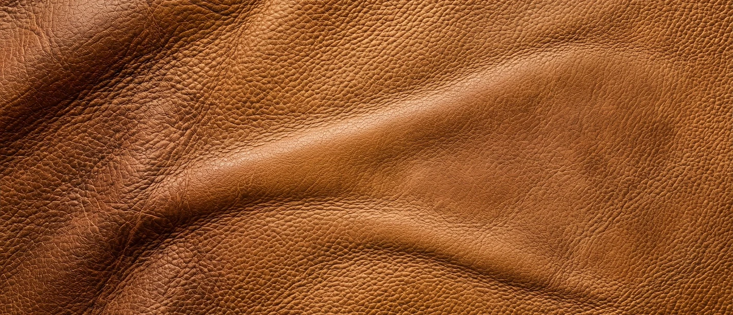 A piece of brown leather.