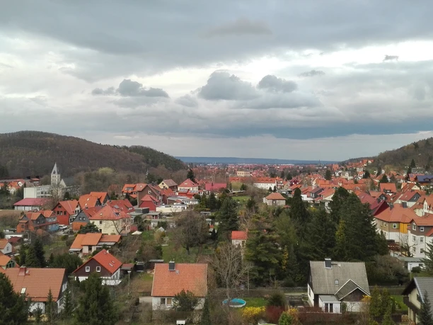 Blick über Hasserode, Ausgangspunkt der Wanderung