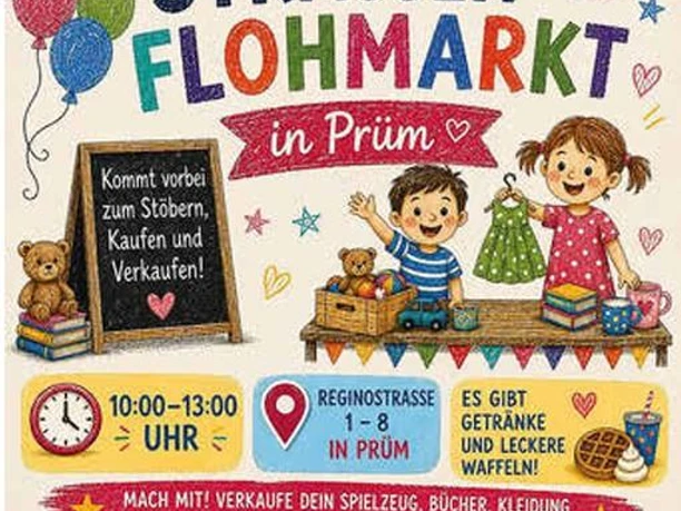 Plakat Kinder Strassen Flohmarkt