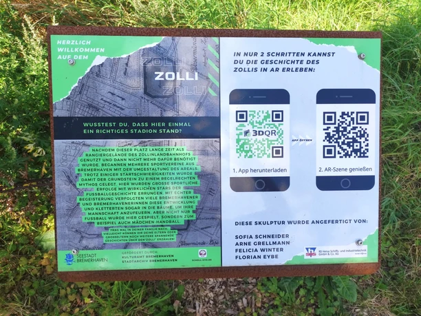 Infotafel mit QR-Code auf dem Zolli