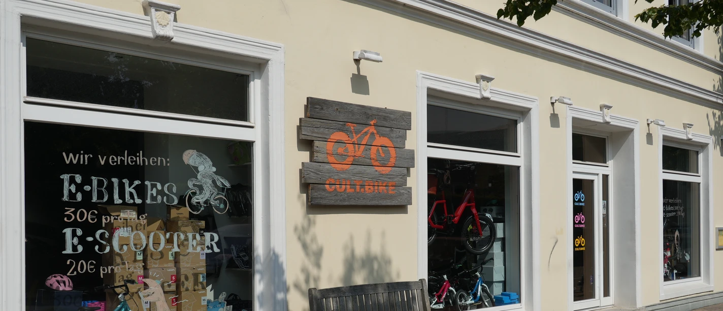 Ein Fahrradverleih von außen