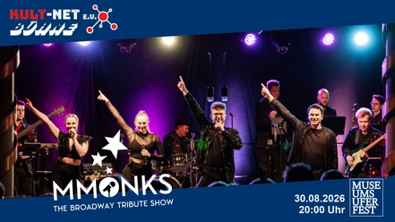 Die MMONKS-Band performt auf einer bunt beleuchteten Bühne