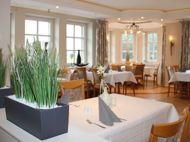 Blick in das Restaurant Lukullus des Landhotel Jäckel