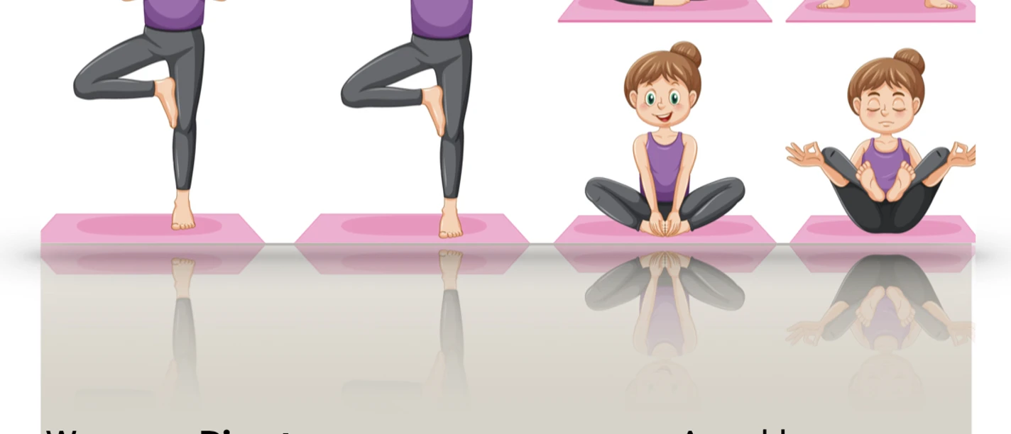Kinder machen Yoga Übungen