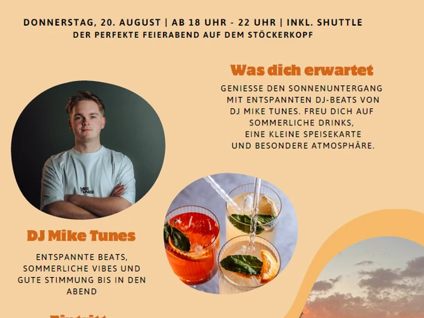 Plakat: Sundowner mit DJ Mike Tunes