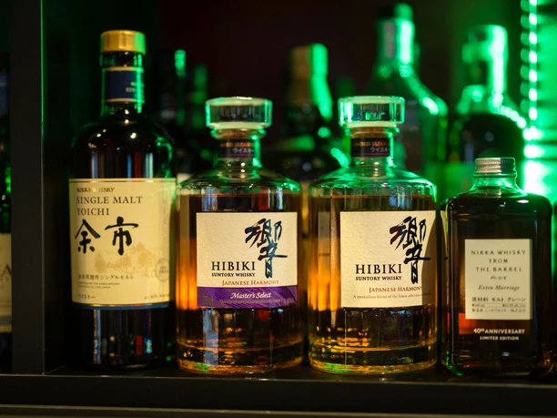 Ausgewählte Sorten in der Whisky-Lounge Willingen