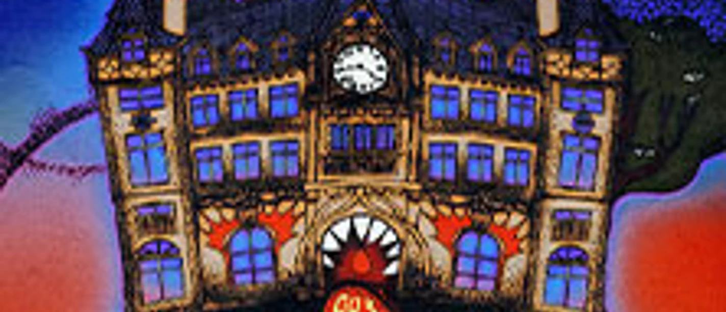 Bunte Illustration eines beleuchteten Hauses mit rotem Teppich und Lucy-Bedroque-Schriftzug