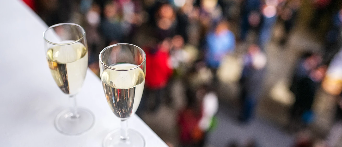Glasses with sparkling wine, Germany
