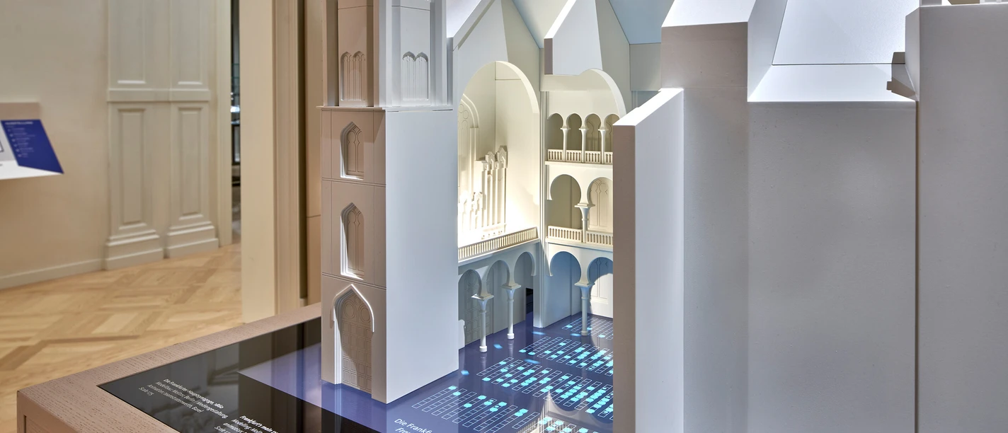 Architekturmodell einer Synagoge im Jüdischen Museum Frankfurt