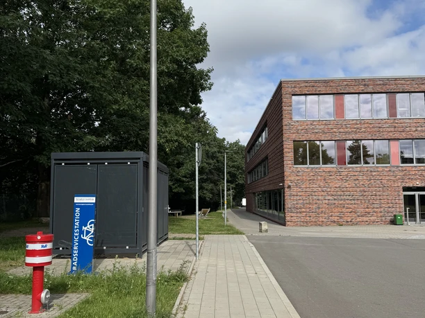 Die Radservicestation in Lauenburg an der Albinus-Gemeinschaftsschule.