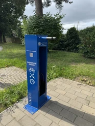 Die Radservicestation in Lauenburg an der Albinus-Gemeinschaftsschule.