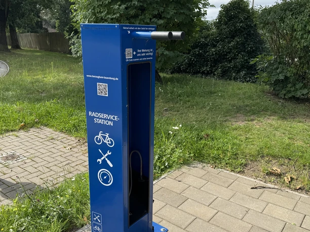 Die Radservicestation in Lauenburg an der Albinus-Gemeinschaftsschule.