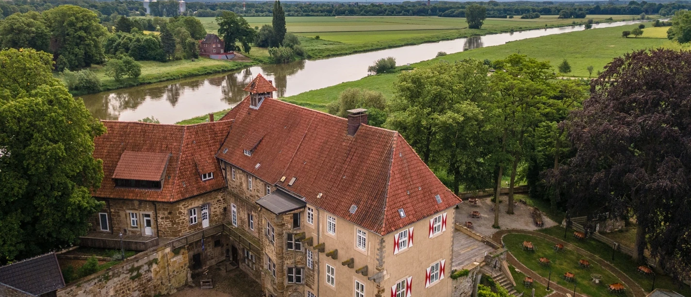 Schloss Petershagen von oben