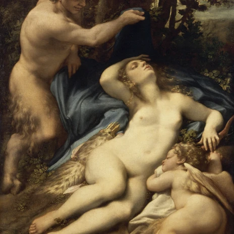 Venus, Satyr und Cupido (fälschlich: Der Schlaf der Antiope oder Jupiter und Antiope)