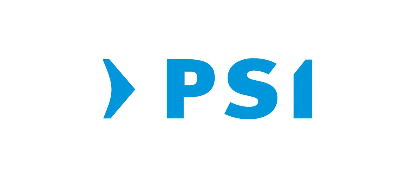PSI logo in blue lettering on a white background