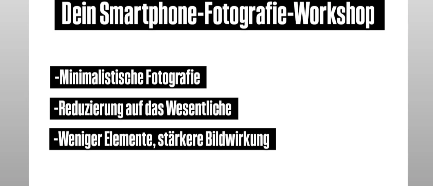 Plakat zum Smartphone-Fotografie-Workshop der LAK mit Dachsilhouette und Segelboot.