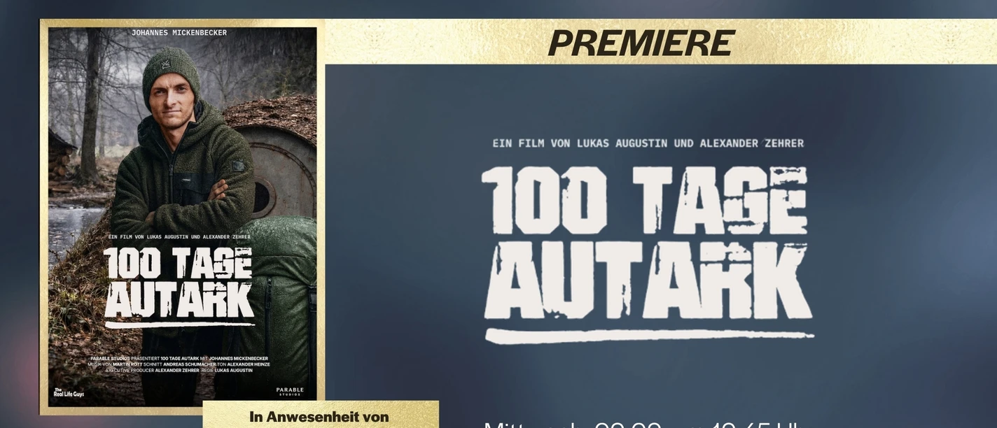 Premiere 100 Tage AUTARK 9.9.26 in Braunschweig