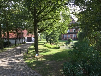 Blick auf das versteckte Haus Aussel Haus Aussel in Rheda-Wiedenbrück