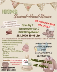 Flyer Second-Hand-Basar Flyer für den Kinder Second-Hand-Basar in Espelkamp am 21.11.2026.