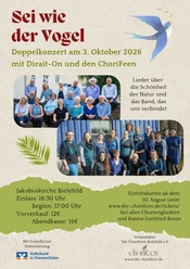 Bilder von beiden Chören und die Daten zu dem Konzert sind als Plakat zusammengestellt
