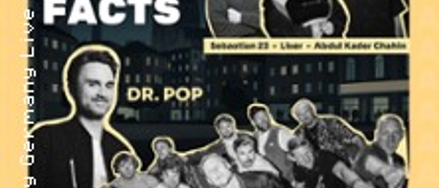 Plakat zu Fun Facts beim Cologne Comedy Festival mit Querbeat, Dr. Pop und Gästen