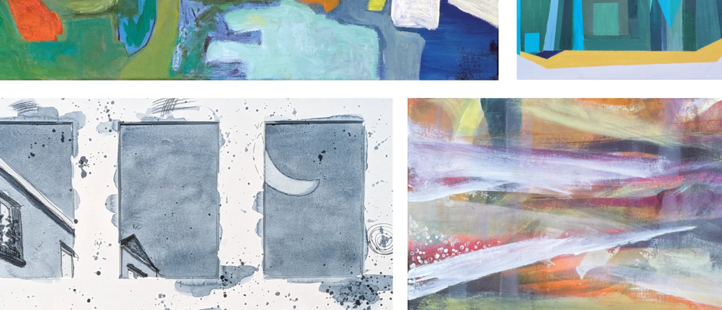 Ausschnitt/Collage "Urbanes Leben" Künstlertreff Oerlinghausen