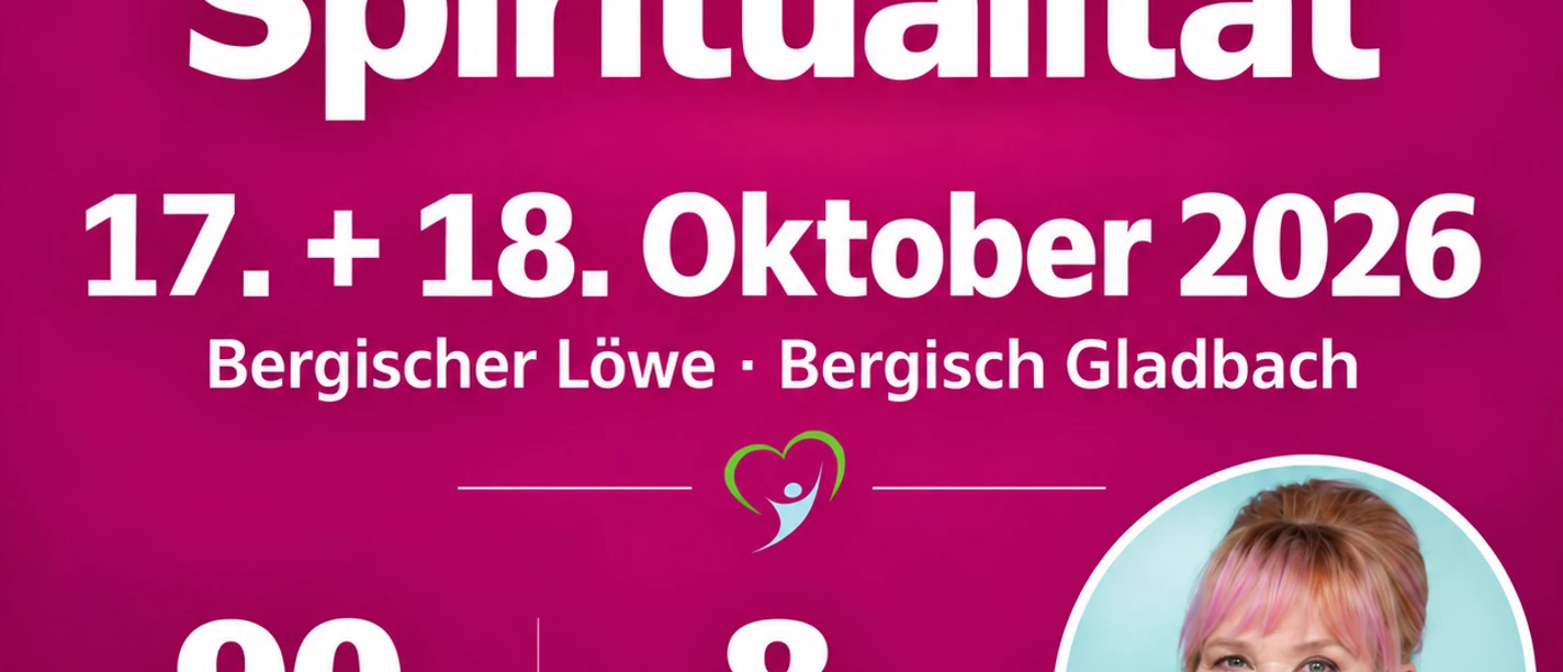 Magentafarbenes Plakat zu Naturheiltagen und Spiritualität am 17. und 18. Oktober 2026