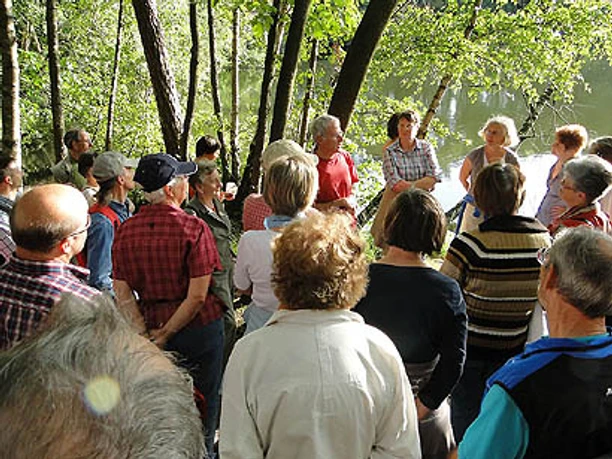Wanderführer Thomas Kiper bei der Arbeit