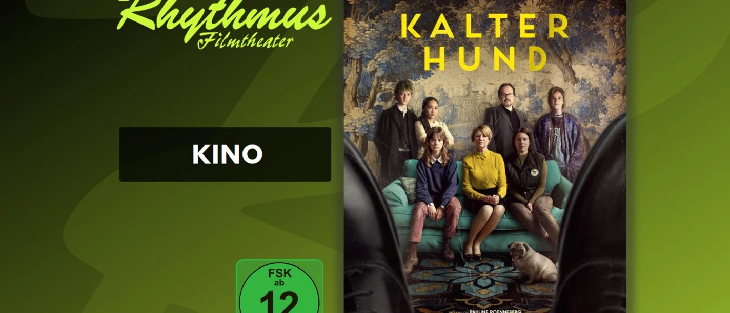 Filmplakat zum Film Kalter Hund mit einer Personengruppe und einem Hund.