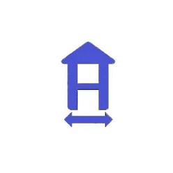 Heiligenhäuschenweg Wegekennzeichnung großer Rundweg Blaues Haus-Symbol zur Kennzeichnung des großen Rundwegs am Heiligenhäuschenweg in Oberösterreich.