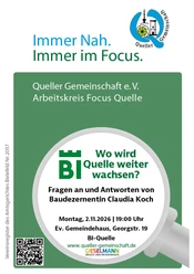 Das Veranstaltungsplakat für den Focus-Quelle-Abend