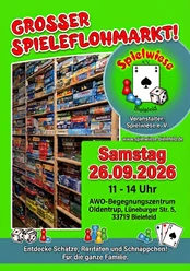 Spiele-Flohmarkt am 26.09.2026 im AWO-Begegnungszentrum Oldentrup