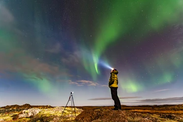 Aurora borealis in Island