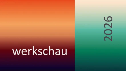 Grafik zur Werkschau 2026 im Kunsthaus Einbeck mit buntem Farbverlauf und Schriftzug.