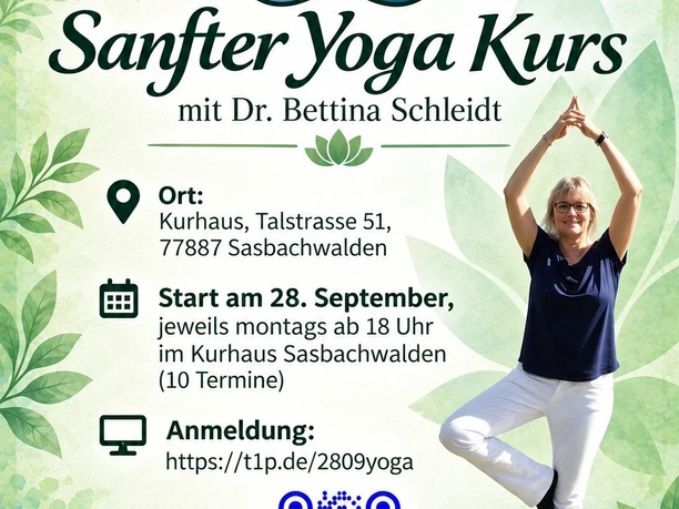 Plakat Sanfter Yogakurs ab 28.09.2026 Plakat Sanfter Yogakurs ab 28.09.2026