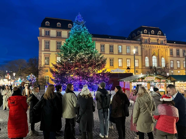 Lichillumination, Weihnachtsbaum auf dem Marktplatz