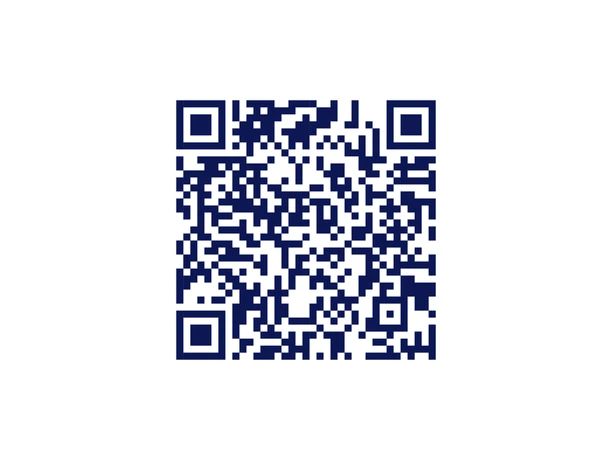Blauer QR-Code zum Spendenformular von Hand in Hand für Norddeutschland.