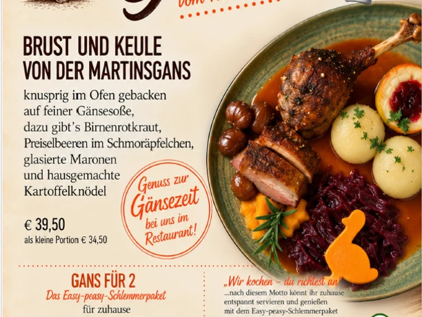 Plakat vom Gänsemenü im Gasthaus zur Krone Mösbach Plakat vom Gänsemenü im Gasthaus zur Krone Mösbach
