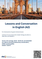 Plakat Englisch A2 LA.jpg VHS Englisch-Kurs