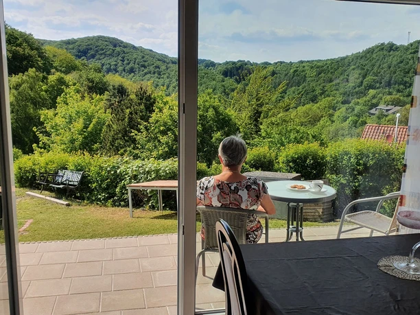 Blick auf dei Terasse vom Wohnzimmer Blick auf dei Terasse vom Wohnzimmer