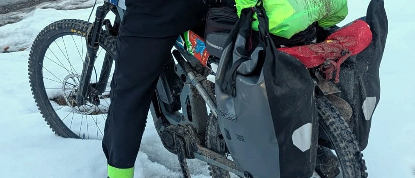 Fahrrad im Schnee