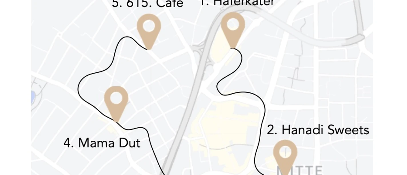 5 Cafés beim Coffee Walk - 3 Bites + 2 Drinks inklusive