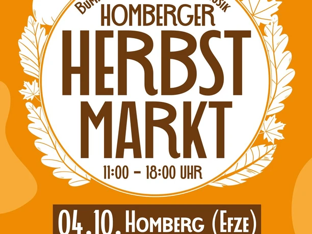 Plakat Homberg Herbstmarkt 2026