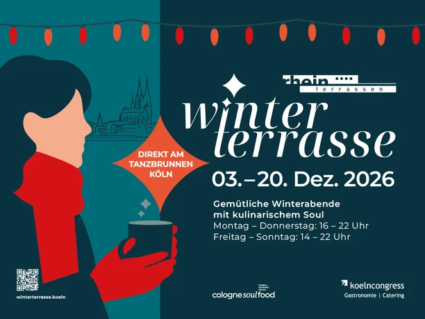 Ankündigung Winterterrasse 2026 in den Rheinterrassen Köln
