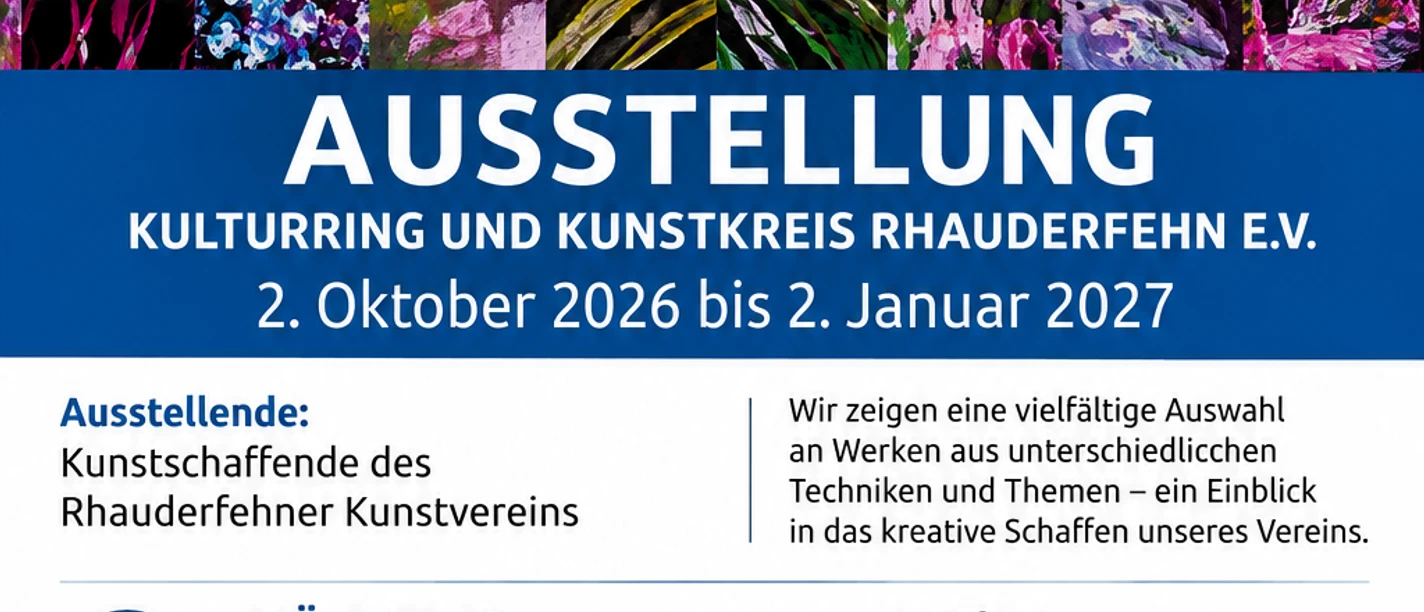 ChatGPT-Bild 28. Sept. 2026, 20_53_09.png Plakat zur Herbstausstellung 2026/27 mit bunten Kunstmotiven und Eröffnungstermin.