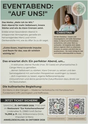 Plakat Eventabend "Auf uns"