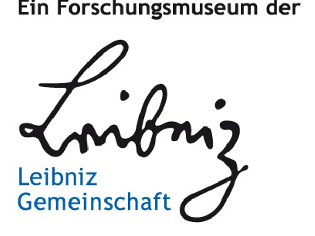 Logo der Leibniz-Gemeinschaft mit Schriftzug „Ein Forschungsmuseum der Leibniz-Gemeinschaft“.